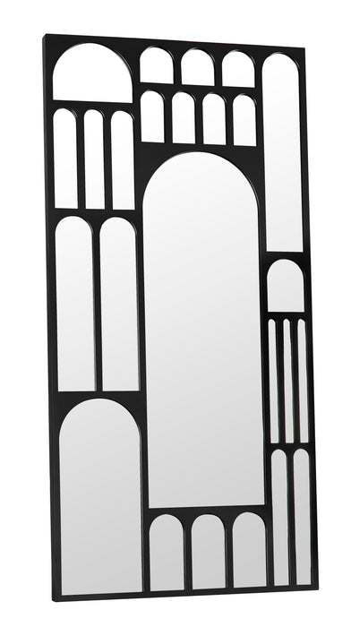 Doorway Mirror, Black Steel