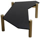 Tabu Coffee Table, Brass Finished Legs with Ebony Walnut Top