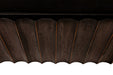 Fluted Coffee Table, Pale with Light Brown Trim