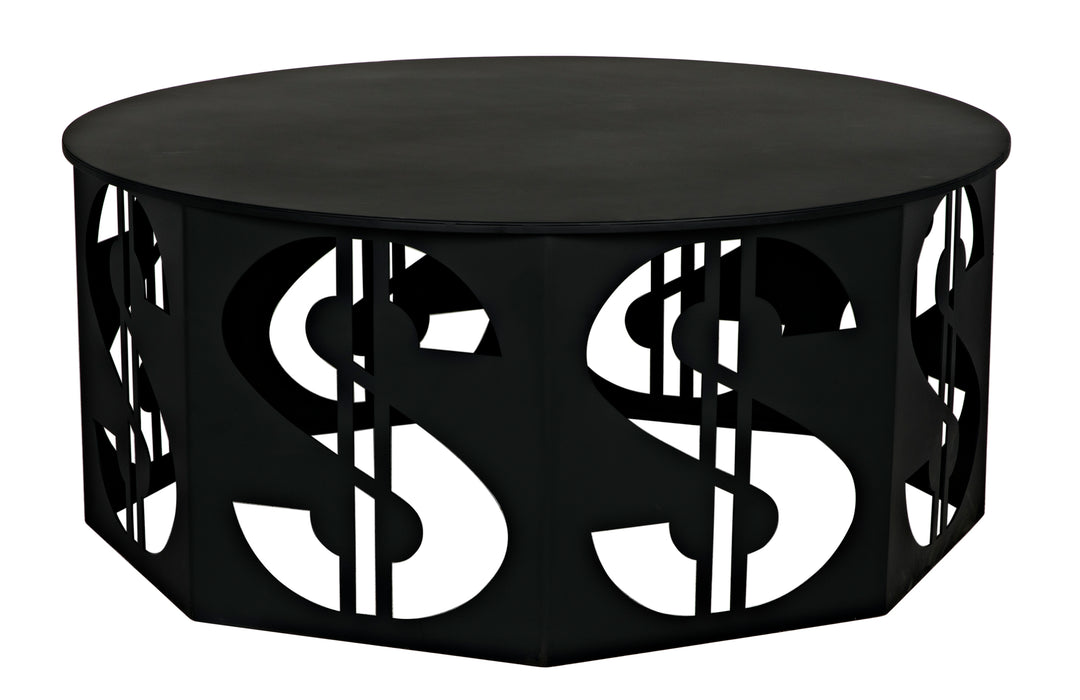 Dollar Coffee Table, Black Steel