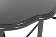 Charles Dining Table, Pale Finish with Steel Base