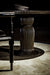 Portobello Dining Table, Hand Rubbed Black with Light Brown Trim