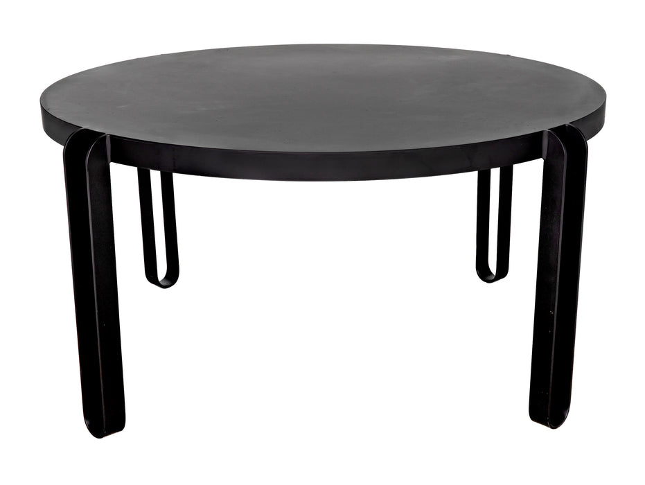 Marcellus Dining Table, 63", Black Metal