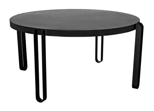 Marcellus Dining Table, 63", Black Metal