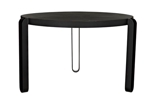 Marcellus Dining Table, 49", Black Metal