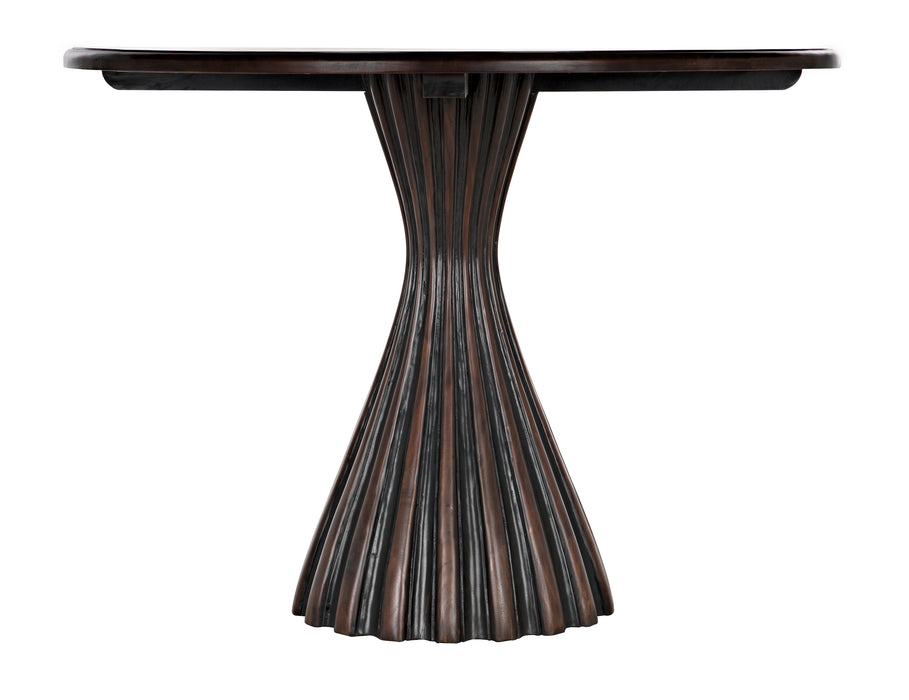 Osiris Dining Table, Pale Rubbed with Light Brown Trim