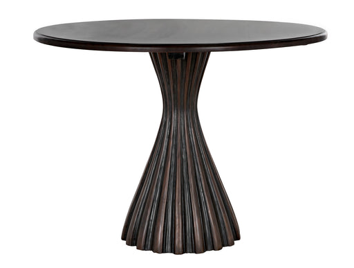 Osiris Dining Table, Pale Rubbed with Light Brown Trim