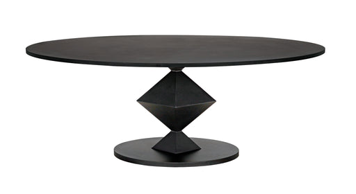 Katana Oval Dining Table, Black Metal