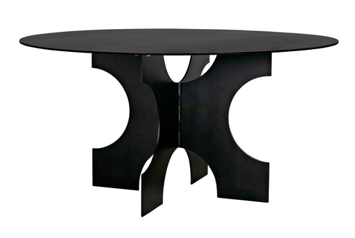 Element Dining Table, Black Metal