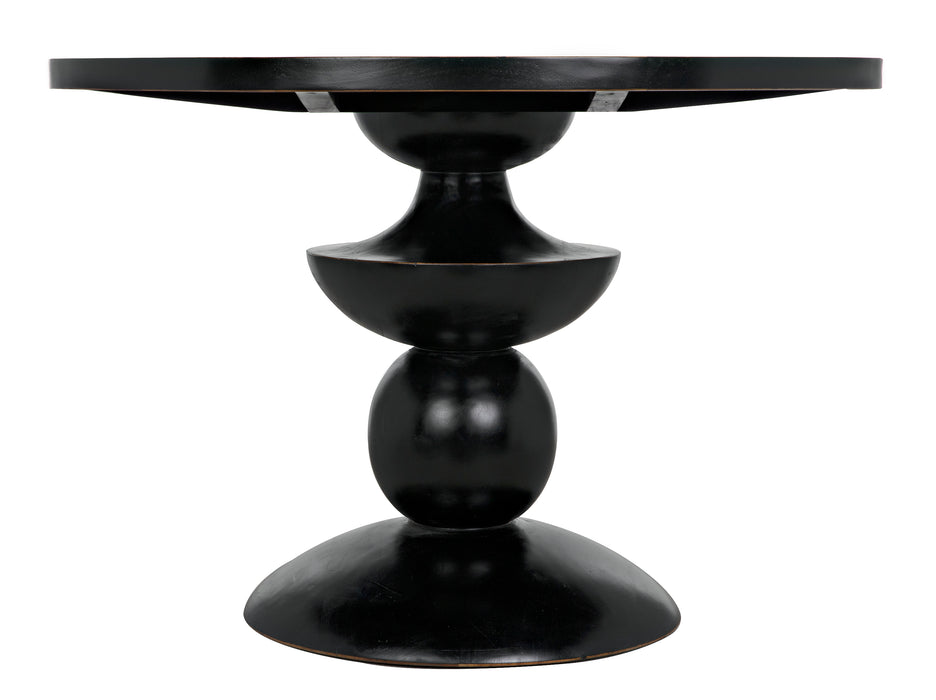 Margot Dining Table, Hand Rubbed Black