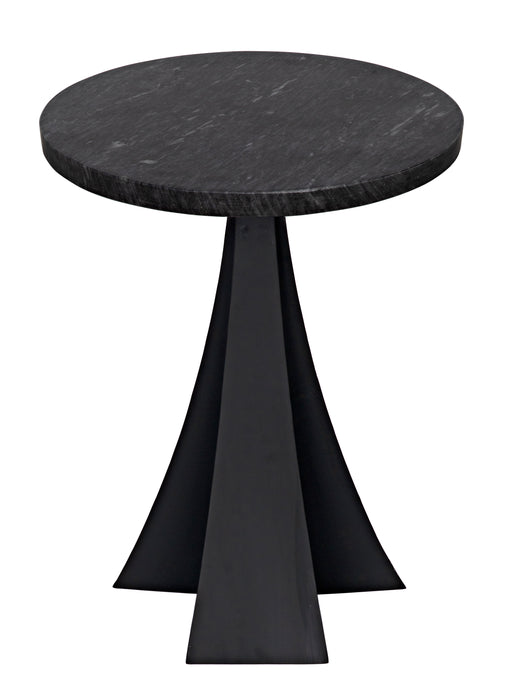 Hortensia Side Table, Black Metal
