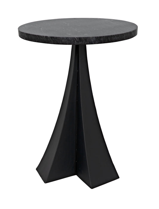 Hortensia Side Table, Black Metal