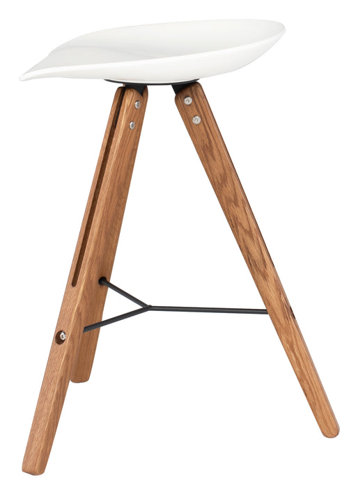 Theo Tractor Stool D8 White Counter Stool