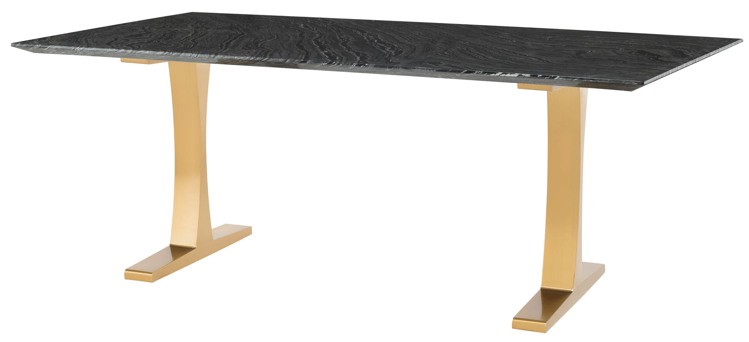 Toulouse NL Black Wood Vein Dining Table