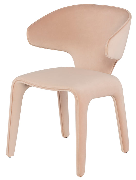 Bandi NL Peach Velour Dining Chair