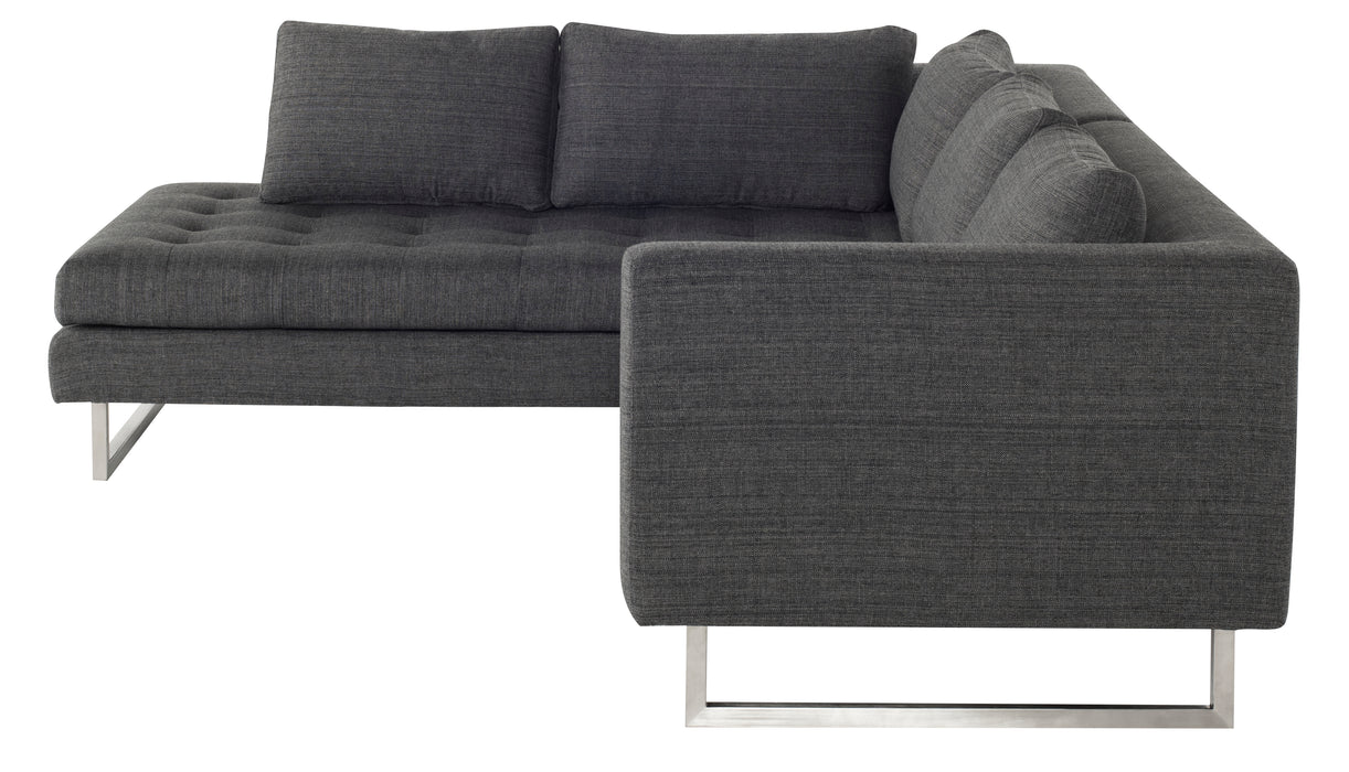 Janis NL Dark Grey Tweed Sectional Sofa
