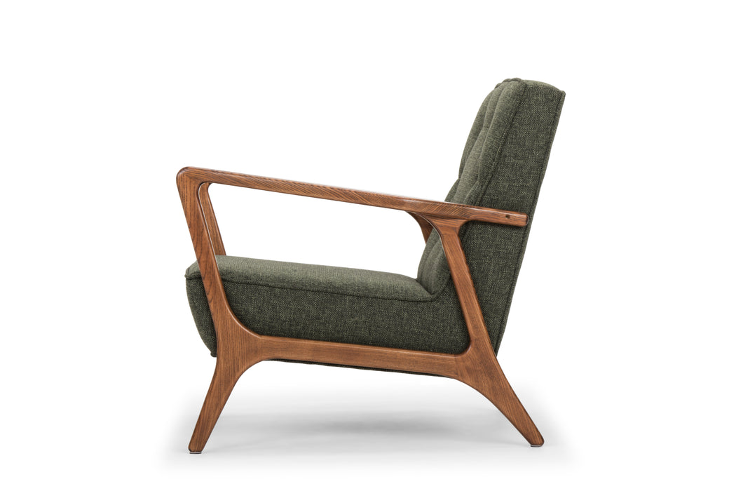 Eloise NL Hunter Green Tweed Occasional Chair