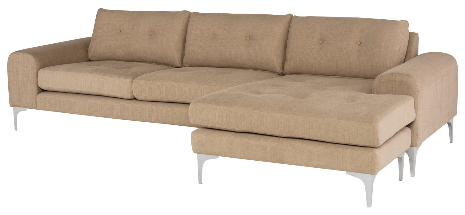 Colyn NL Burlap Sectional Sofa