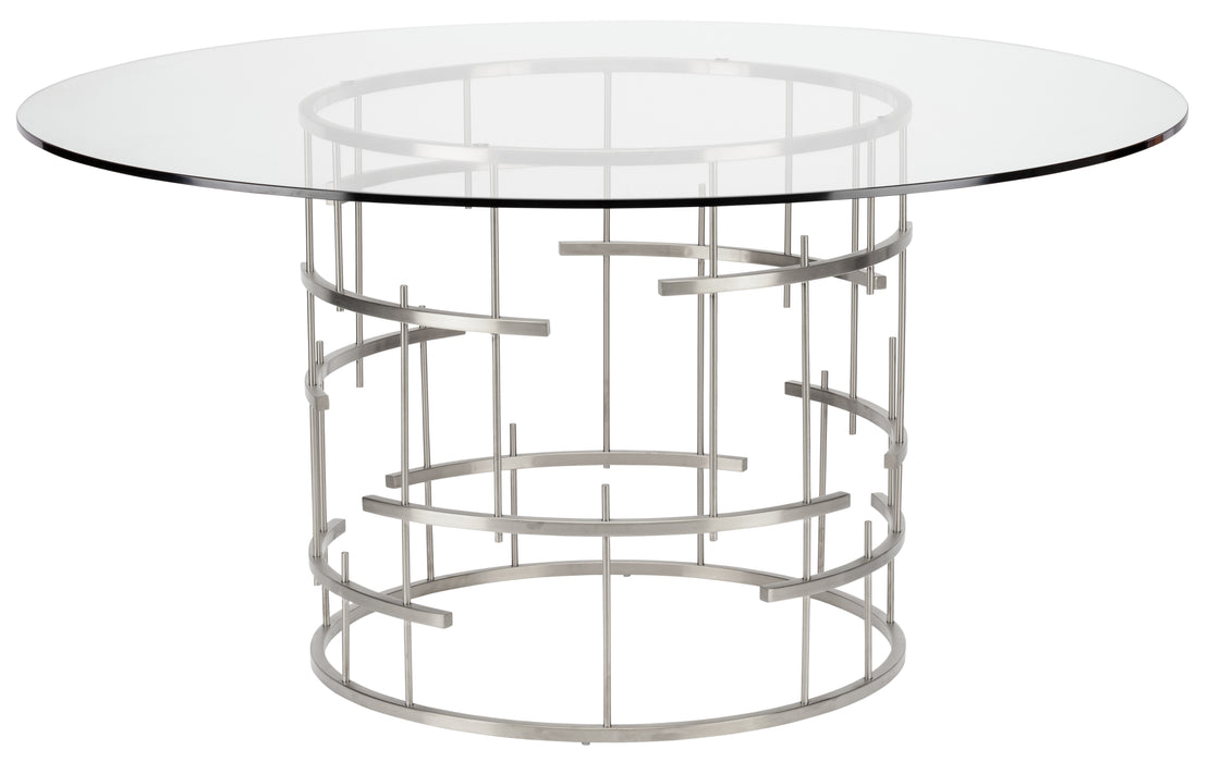Round Tiffany PL Silver Dining Table