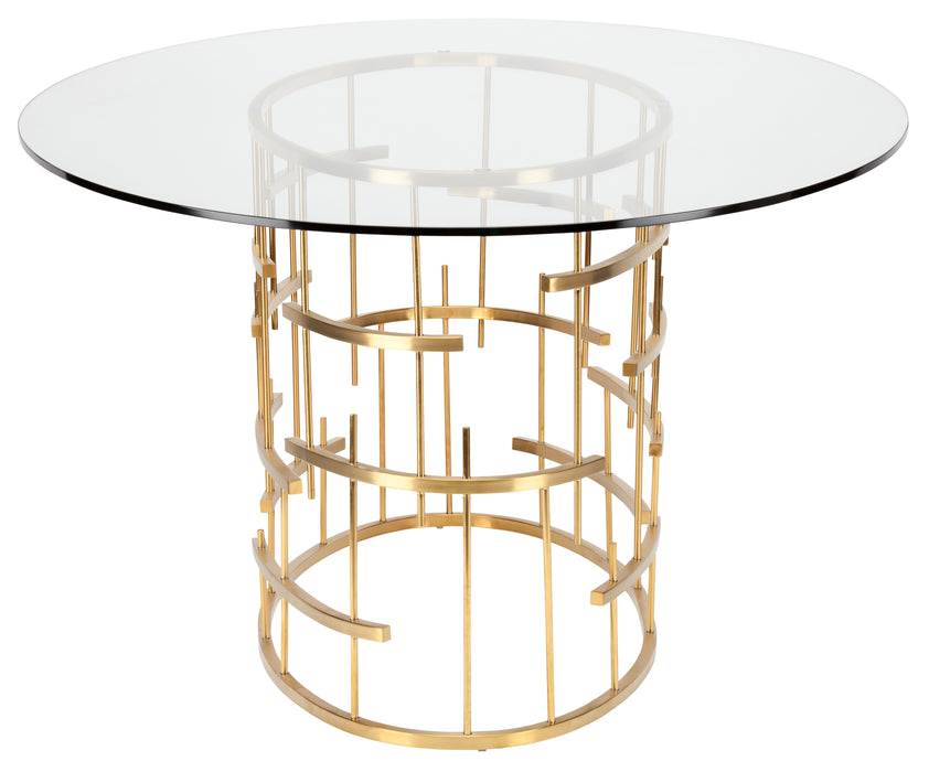 Oval Tiffany PL Gold Dining Table