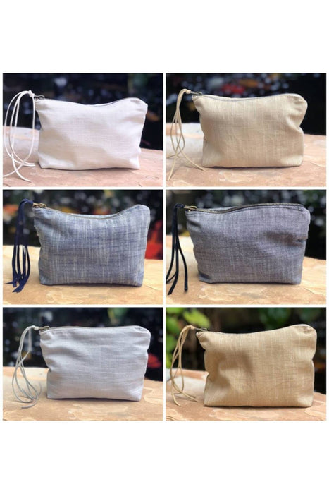 Keiki. Co Luxe Linen Metallic Accessory Bag
