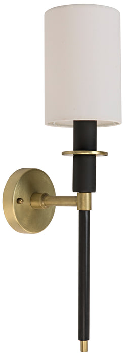 Lenox Sconce, Black Metal and Brass Finish