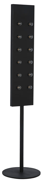 Signal Floor Light with Stand, Black Metal
