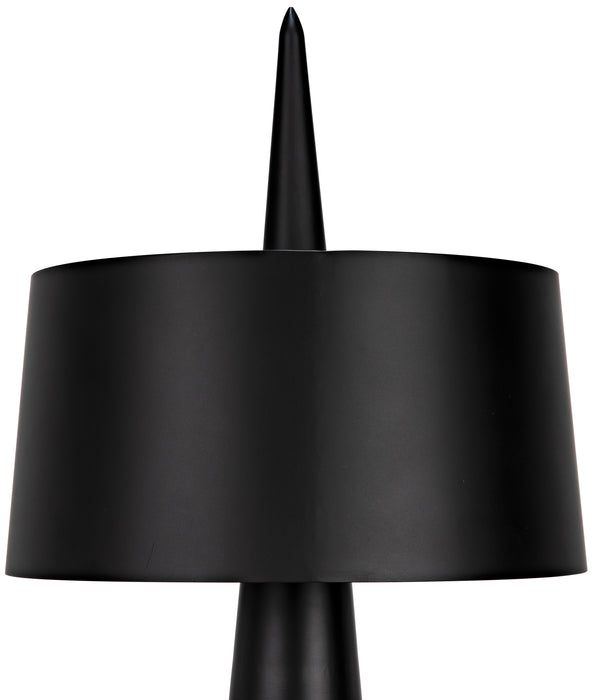 Moray Floor Lamp, Black Steel