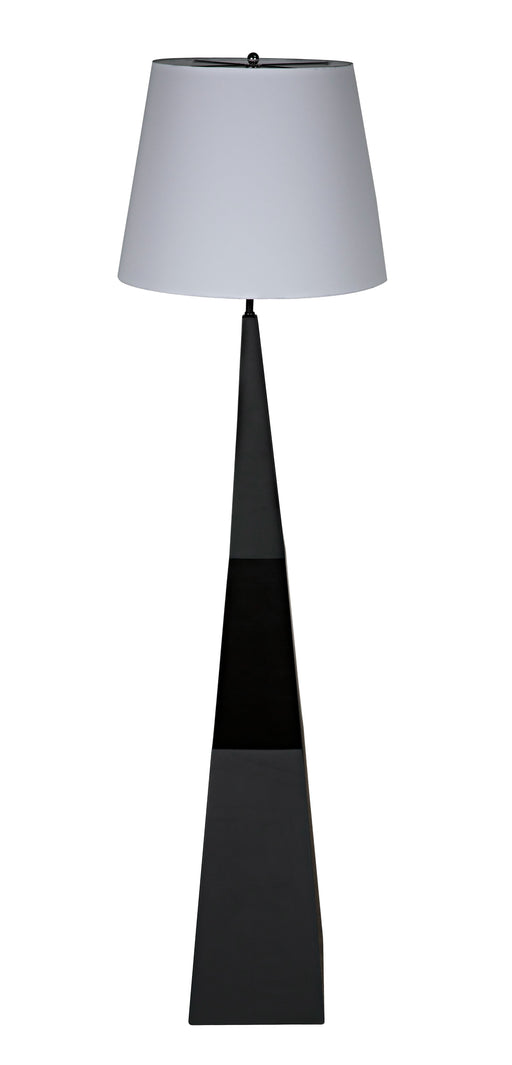 Rhombus Floor Lamp with Shade, Black Metal