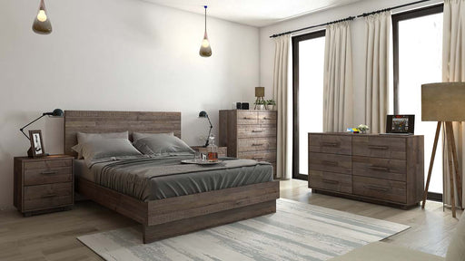 Nevada King Bed - Dark Driftwood