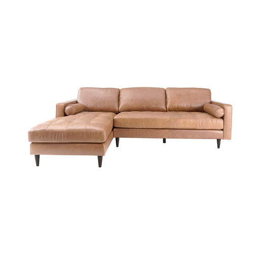 Georgia Left Sectional Sofa - Butterscotch Leather