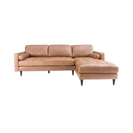 Georgia Right Sectional Sofa - Butterscotch Leather