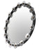 Moira Mirror with Glass Details, Black Metal