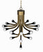 Quinne Chandelier, Metal with Aged Brass Finish