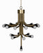 Quinne Chandelier, Metal with Aged Brass Finish