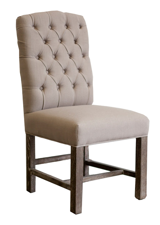 York Dining Chairs - Flax Linen & Natural Legs (Set of 2)