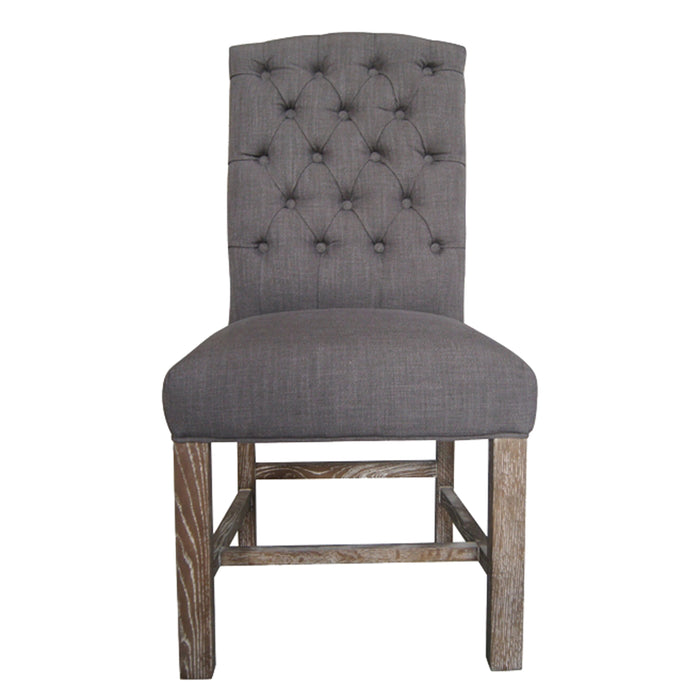 York Dining Chairs - Charcoal Grey & Oak legs (Set of 2)
