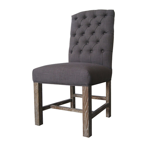 York Dining Chairs - Charcoal Grey & Oak legs (Set of 2)