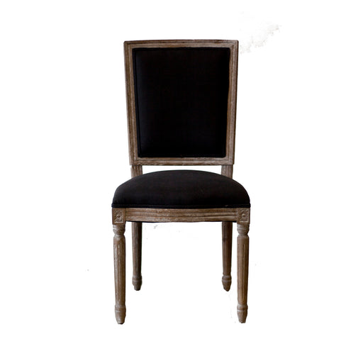 Vienna Dining Chairs - Black Linen (Set of 2)