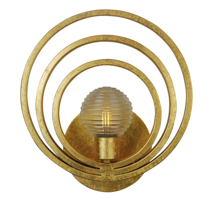 Frequency 1-Light 10.75" Wide Gold Leaf Wall Sconce