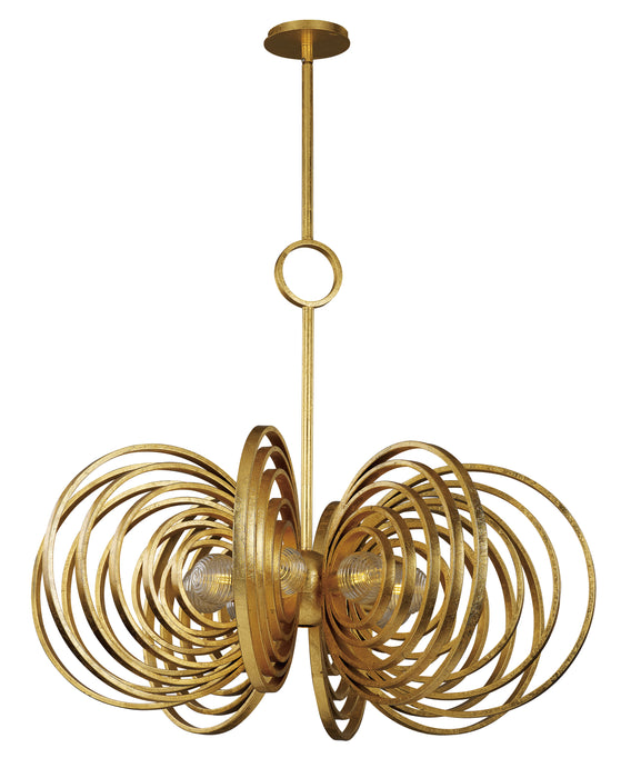 Frequency 9-Light 38" Wide Gold Leaf Pendant