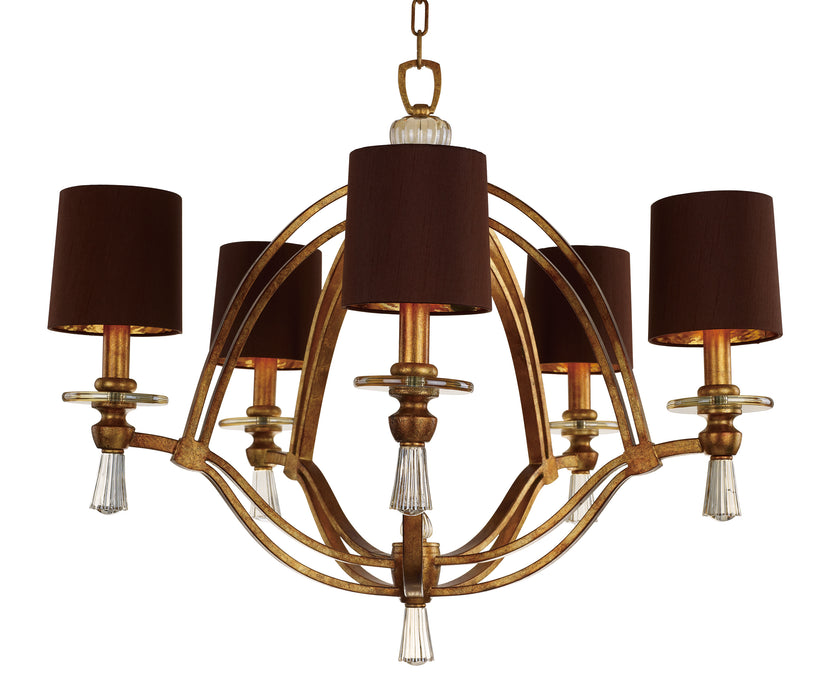 Triomphe 5-Light 31.25" Wide Burnished Gold Pendant