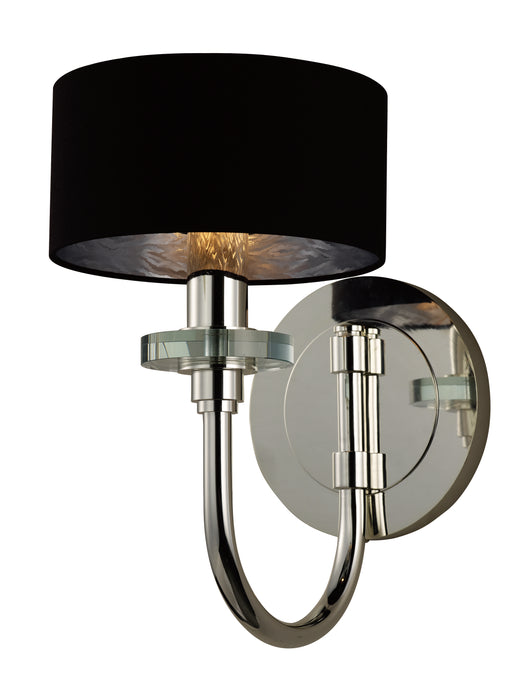 Manhattan 1-Light 0" Wide Plated Silver Wall Sconce