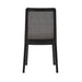 Cane Dining Chairs - Oyster Linen/Black Legs (Set of 2)