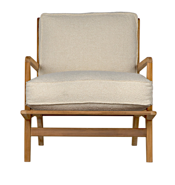 Allister Chair, Off White Down Cushion