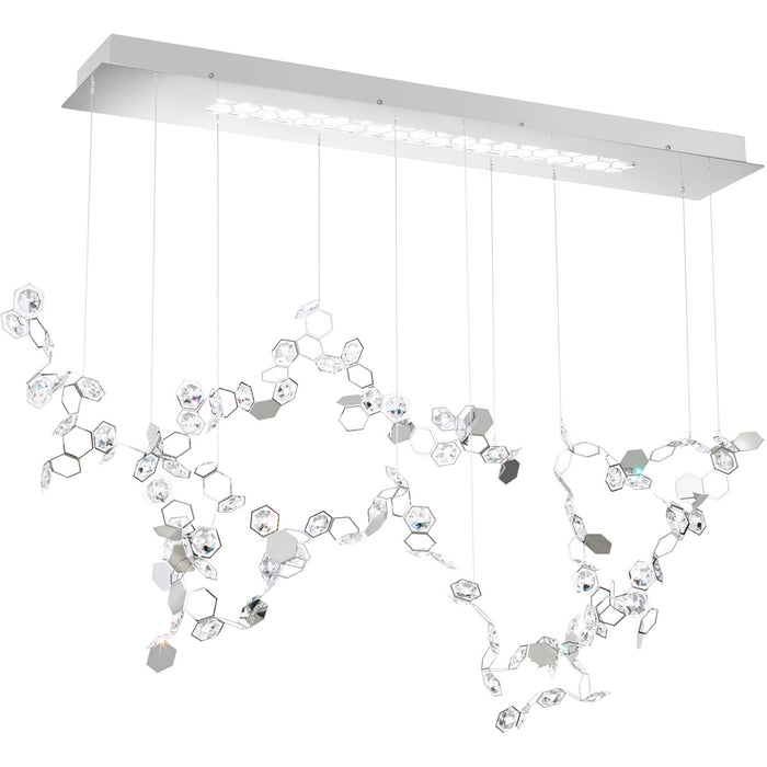 Crystalon LED 13 inch Stainless Steel Pendant Ceiling Light in Aurora Borealis Swarovski Elements