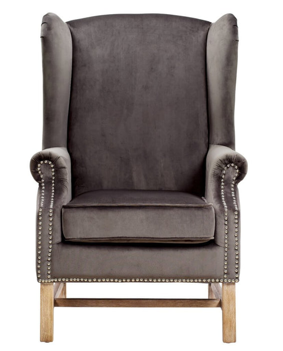 Nora Grey Velvet Chair