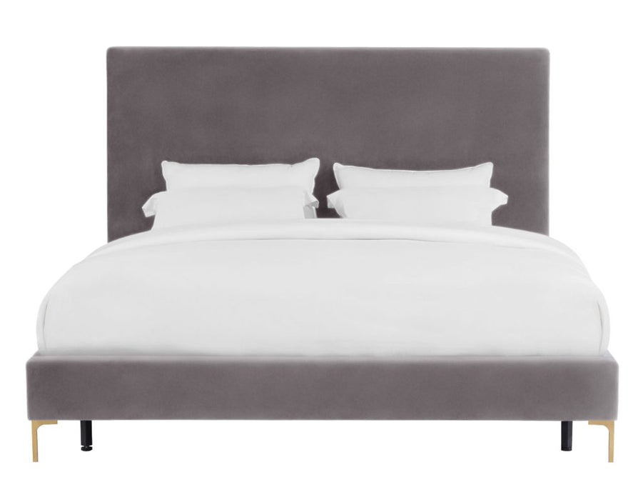 Delilah Grey Velvet Bed in King