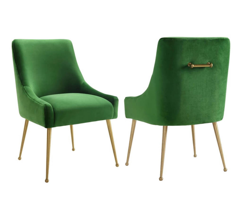 Beatrix Green Velvet Side Chair