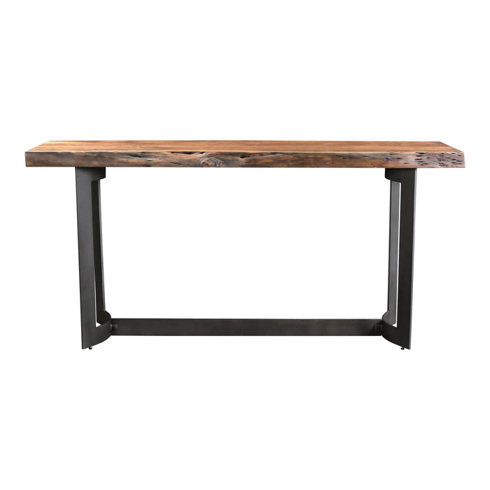 BENT CONSOLE TABLE SMOKED